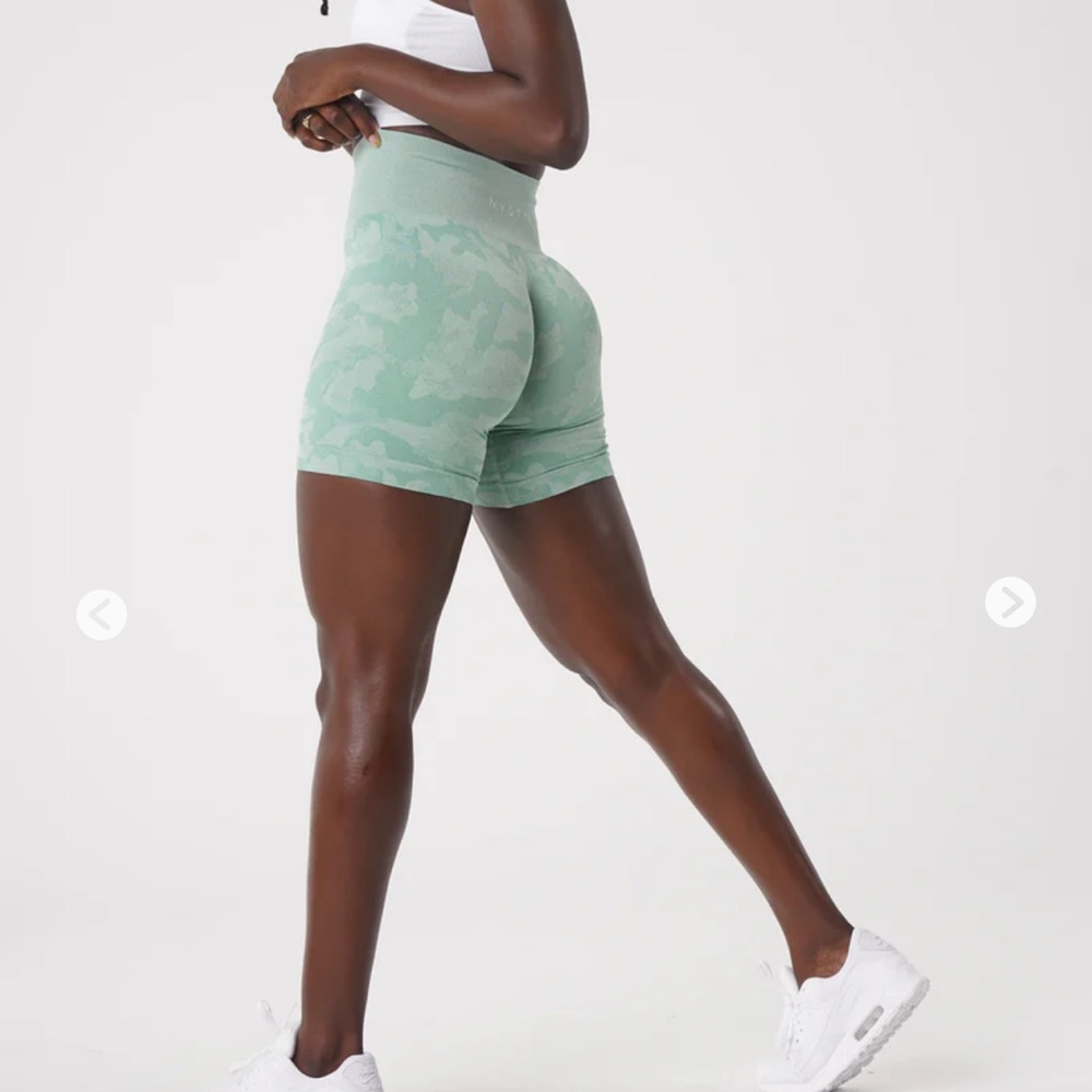 NVGTN Sage Green Camo Seamless Shorts